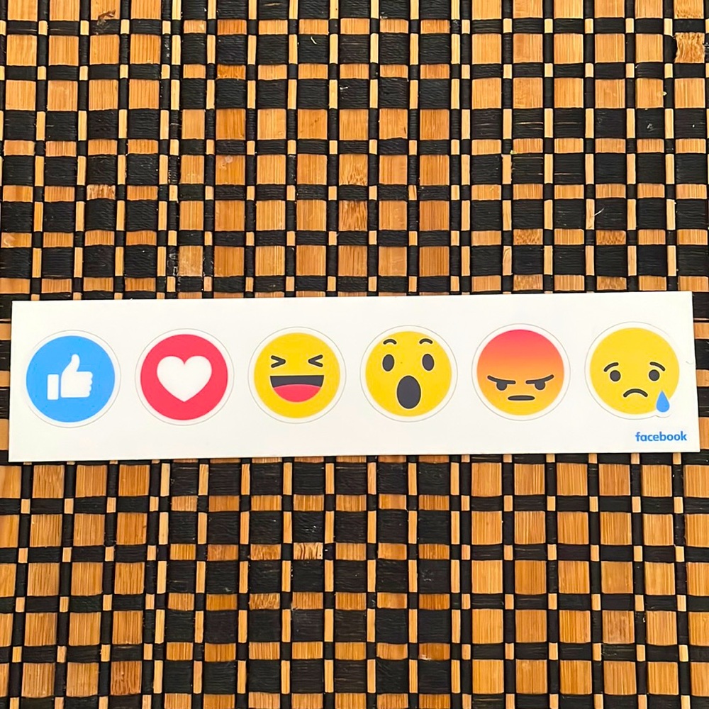 NEW Facebook emoji laptop stickers, set of 6